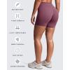 image:imageAoxjox Womens Workout Velura Biker Shorts High Waisted Hidden Scrunch PlushFlex Athletic Yoga Short 6Mauve Berry