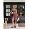image:imageAoxjox Womens Workout Velura Biker Shorts High Waisted Hidden Scrunch PlushFlex Athletic Yoga Short 6Mauve Berry