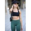 image:imageAoxjox Workout Kinetic Seamles Leggings for Women High Waisted Hidden Scrunch Tummy Control Gym Yoga Pants 23Eden Green