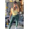 image:imageAoxjox Workout Kinetic Seamles Leggings for Women High Waisted Hidden Scrunch Tummy Control Gym Yoga Pants 23Eden Green