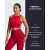 image:imageAoxjox Workout Kinetic Seamles Leggings for Women High Waisted Hidden Scrunch Tummy Control Gym Yoga Pants 23Lipstick Red