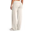 image:imageAoxjox Womens Workout Athlenza Fold Over Waist Straight Leg Bottoms Lumastretch Gym Yoga Pants 313335Vanilla Beige
