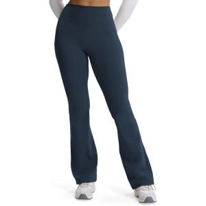 image:imageAoxjox Flare Leggings for Women Metamorph MidRise Hidden Scrunch Butt Lifting Wide Leg Yoga Pants 303234Blueberry