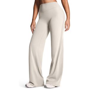 image:imageAoxjox Womens Workout Athlenza Straight Leg Bottoms High Waist Lumastretch Gym Yoga Pants 31 33 35Vanilla Beige