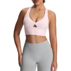 image:imageAoxjox Womens Workout Sports Bras Twist Front Fitness Training Gym Bra Yoga Crop Lola TankSoft Blush
