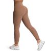 image:imageAoxjox High Waisted Workout Leggings for Women Tummy Control Buttery Soft Yoga Metamorph Deep V Pants 26A Brownie