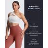 image:imageAoxjox High Waisted Workout Leggings for Women Tummy Control Buttery Soft Yoga Metamorph Deep V Pants 26A Rust Red