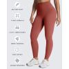 image:imageAoxjox High Waisted Workout Leggings for Women Tummy Control Buttery Soft Yoga Metamorph Deep V Pants 26A Rust Red