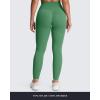 image:imageAoxjox High Waisted Workout Leggings for Women Tummy Control Buttery Soft Yoga Metamorph Deep V Pants 26B Bottle Green