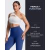 image:imageAoxjox High Waisted Workout Leggings for Women Tummy Control Buttery Soft Yoga Metamorph Deep V Pants 26Bellwether Blue