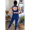 image:imageAoxjox High Waisted Workout Leggings for Women Tummy Control Buttery Soft Yoga Metamorph Deep V Pants 26Bellwether Blue
