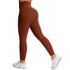 image:imageAoxjox High Waisted Workout Leggings for Women Tummy Control Buttery Soft Yoga Metamorph Deep V Pants 26Cherry Mahogany