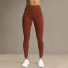 image:imageAoxjox High Waisted Workout Leggings for Women Tummy Control Buttery Soft Yoga Metamorph Deep V Pants 26Cherry Mahogany