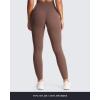 image:imageAoxjox High Waisted Workout Leggings for Women Tummy Control Buttery Soft Yoga Metamorph Deep V Pants 26Fudge Coffee