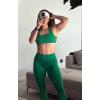 image:imageAoxjox High Waisted Workout Leggings for Women Tummy Control Buttery Soft Yoga Metamorph Deep V Pants 26Jolly Green