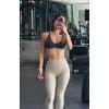 image:imageAoxjox High Waisted Workout Leggings for Women Tummy Control Buttery Soft Yoga Metamorph Deep V Pants 26Mink