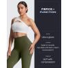 image:imageAoxjox High Waisted Workout Leggings for Women Tummy Control Buttery Soft Yoga Metamorph Deep V Pants 26Olive Green