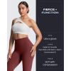 image:imageAoxjox High Waisted Workout Leggings for Women Tummy Control Buttery Soft Yoga Metamorph Deep V Pants 26Rum Raisin