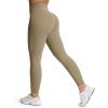 image:imageAoxjox High Waisted Workout Leggings for Women Tummy Control Buttery Soft Yoga Metamorph Deep V Pants 26Taupe