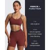 image:imageAoxjox Velma Workout Biker Shorts for Women Color Block CrossWaist High Waisted Exercise Gym Running Yoga Short 6Rum RaisinMulch