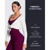 image:imageAoxjox Womens Athlenza Ruffle Wrap Tie Front Tops Long Sleeve Shrug Crop Top Ballet Yoga Workout CardiganWhite