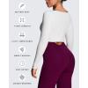 image:imageAoxjox Womens Athlenza Ruffle Wrap Tie Front Tops Long Sleeve Shrug Crop Top Ballet Yoga Workout CardiganWhite