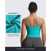 image:imageAoxjox Womens Workout Sleeveless Sculpt Strap Longline Tank Fitness Training Gym Yoga Crop TanksLagoon Teal