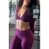 image:imageAoxjox Womens Workout Sports Bras Fitness Metamorph Sienna Twist Bra Yoga Crop TankDark Purple