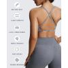 image:imageAoxjox Womens Workout Sports Bras Fitness Metamorph Sienna Twist Bra Yoga Crop TankGrey