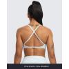 image:imageAoxjox Womens Workout Sports Bras Fitness Metamorph Sienna Twist Bra Yoga Crop TankLight Blue Dot Print