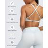 image:imageAoxjox Womens Workout Sports Bras Fitness Metamorph Sienna Twist Bra Yoga Crop TankLight Blue Dot Print