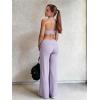 image:imageAoxjox Womens Workout Sports Bras Fitness Training Gym Athlenza TBack Bra Lumastretch Yoga Crop TankMisty Lilac