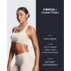 image:imageAoxjox Womens Workout Sports Bras Fitness Training Gym Athlenza TBack Bra Lumastretch Yoga Crop TankVanilla Beige