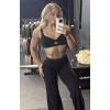 image:imageAoxjox Womens Workout Sports Bras Fitness Training Gym Athlenza Twist Low Impact Bra Lumastretch Yoga Crop TankBlack Run Small  Size Up