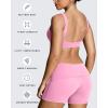 image:imageAoxjox Womens Workout Sports Bras Fitness Training Gym Athlenza Twist Low Impact Bra Lumastretch Yoga Crop TankBlush Pink Run Small  Size Up