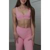 image:imageAoxjox Womens Workout Sports Bras Fitness Training Gym Athlenza Twist Low Impact Bra Lumastretch Yoga Crop TankBlush Pink Run Small  Size Up