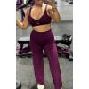 image:imageAoxjox Womens Workout Sports Bras Fitness Training Gym Athlenza Twist Low Impact Bra Lumastretch Yoga Crop TankBurgundy Run Small  Size Up