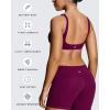 image:imageAoxjox Womens Workout Sports Bras Fitness Training Gym Athlenza Twist Low Impact Bra Lumastretch Yoga Crop TankBurgundy Run Small  Size Up