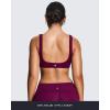 image:imageAoxjox Womens Workout Sports Bras Fitness Training Gym Athlenza Twist Low Impact Bra Lumastretch Yoga Crop TankBurgundy Run Small  Size Up