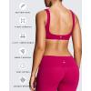 image:imageAoxjox Womens Workout Sports Bras Fitness Training Gym Athlenza Twist Low Impact Bra Lumastretch Yoga Crop TankFuchsia Run Small  Size Up