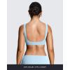 image:imageAoxjox Womens Workout Sports Bras Fitness Training Gym Athlenza Twist Low Impact Bra Lumastretch Yoga Crop TankMist Blue Run Small  Size Up