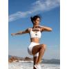 image:imageAoxjox Womens Workout Sports Bras Fitness Training Gym Athlenza Twist Low Impact Bra Lumastretch Yoga Crop TankWhite Run Small  Size Up