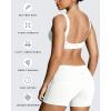 image:imageAoxjox Womens Workout Sports Bras Fitness Training Gym Athlenza Twist Low Impact Bra Lumastretch Yoga Crop TankWhite Run Small  Size Up