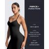 image:imageAoxjox Workout Seamless Sleeveless for Women Adjustable Halter Impact Longline Strappy Top Yoga Crop TanksBlack