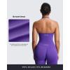 image:imageAoxjox Workout Seamless Sleeveless for Women Adjustable Halter Impact Longline Strappy Top Yoga Crop TanksVibrant Violet