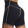 image:imageAoxjox Lexi Lined Workout Biker Shorts for Women Tummy Control High Waisted Exercise Athletic Gym Running Yoga Short 6Black and White