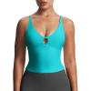 image:imageAoxjox Womens Workout Sleeveless Sculpt Strap Longline Tank Fitness Training Gym Yoga Crop TanksLagoon Teal