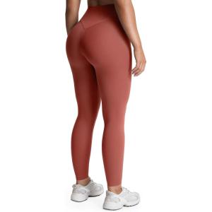 image:imageAoxjox High Waisted Workout Leggings for Women Tummy Control Buttery Soft Yoga Metamorph Deep V Pants 26A Rust Red