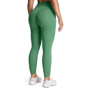image:imageAoxjox High Waisted Workout Leggings for Women Tummy Control Buttery Soft Yoga Metamorph Deep V Pants 26B Bottle Green