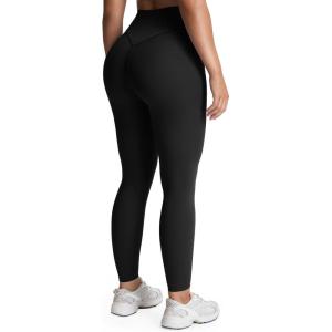 image:imageAoxjox High Waisted Workout Leggings for Women Tummy Control Buttery Soft Yoga Metamorph Deep V Pants 26Black